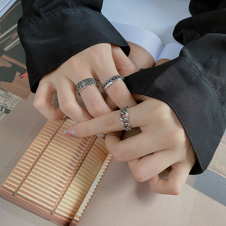 Minimal Worn Texture Ring