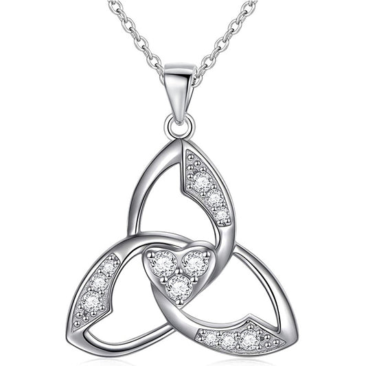 Astra Triangle Silver Necklace