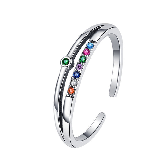 Prism Double Layer Ring