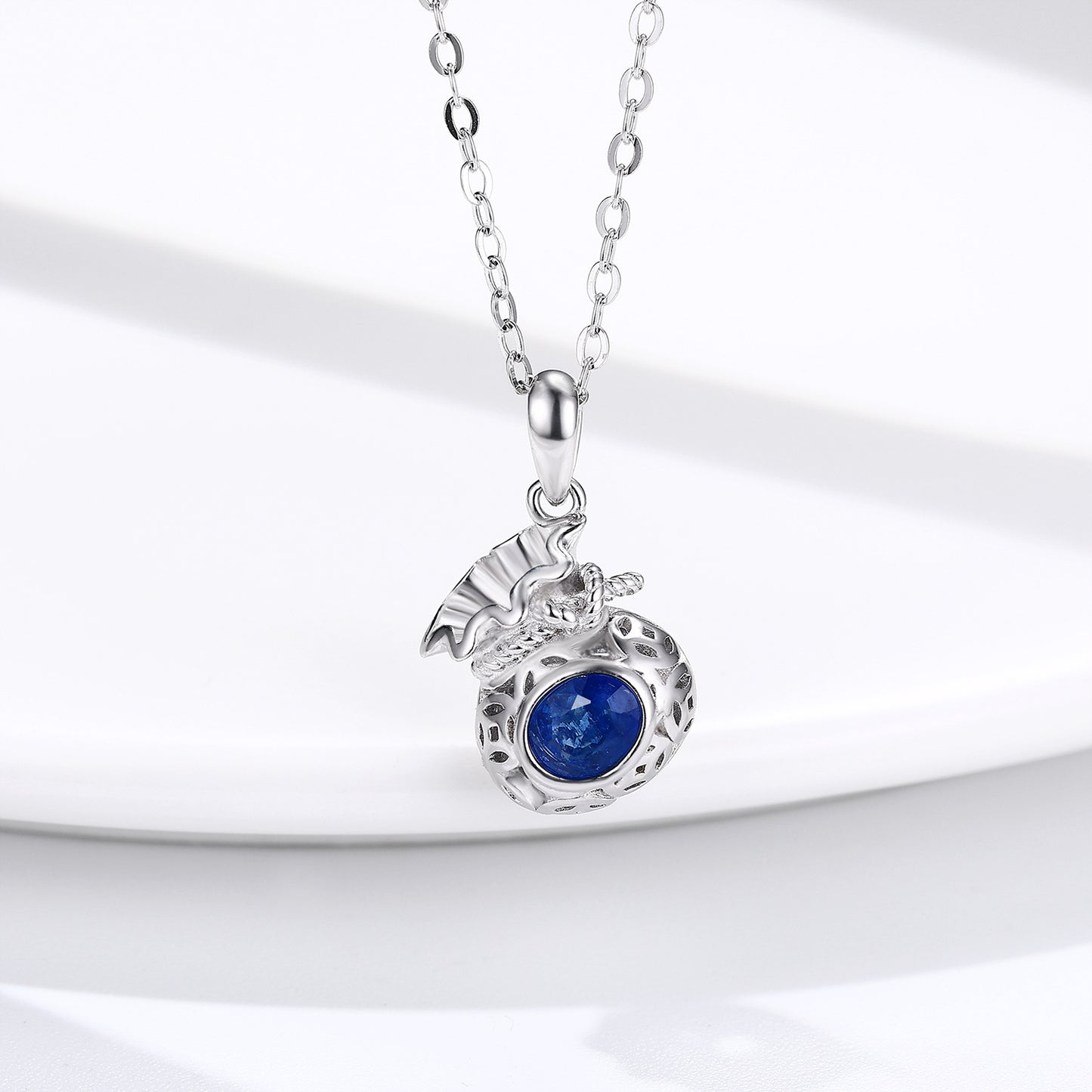 Sapphire Blessing Pendant Necklace
