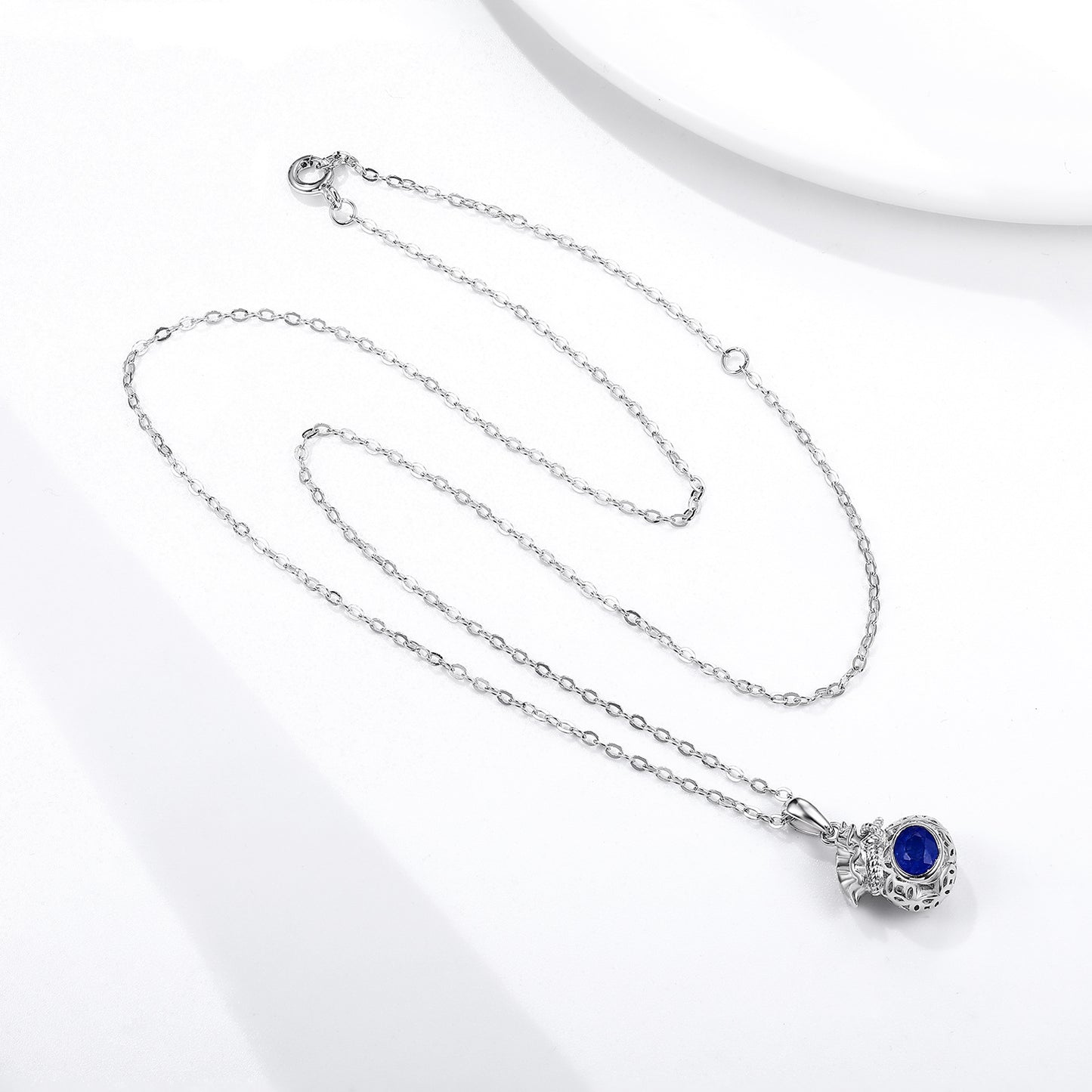 Sapphire Blessing Pendant Necklace