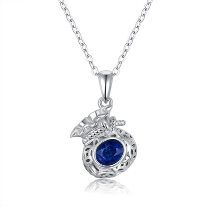Sapphire Blessing Pendant Necklace