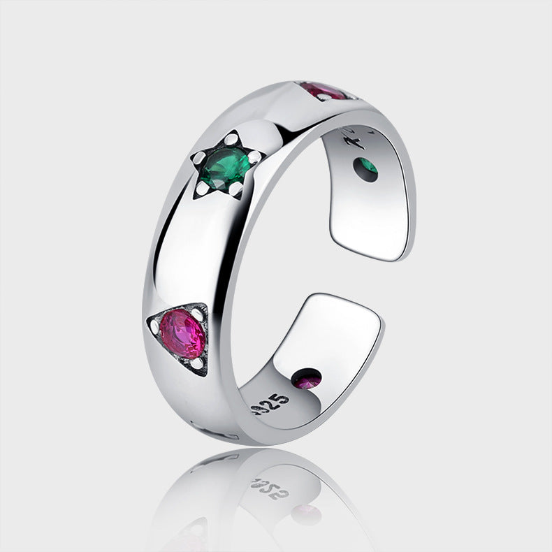 Celestial Star Triangle Ring